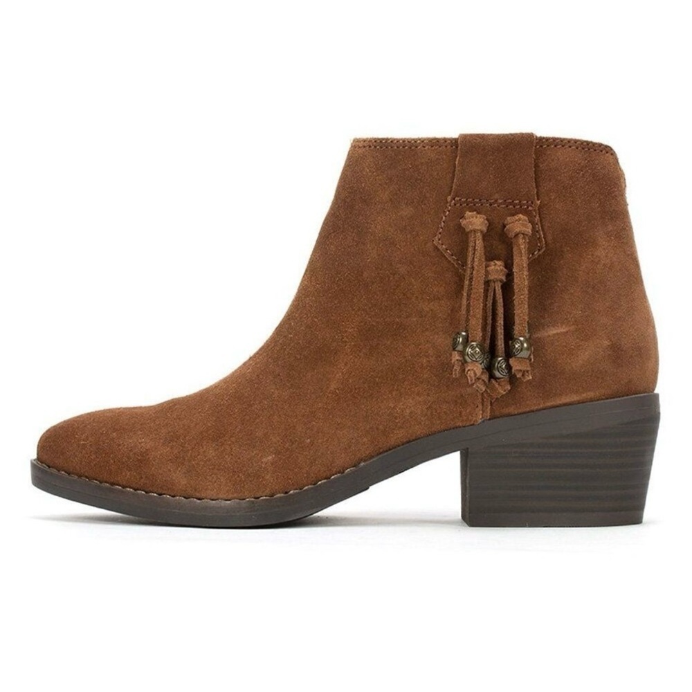 White Mountain Tan Suede Ankle Booties Boho
